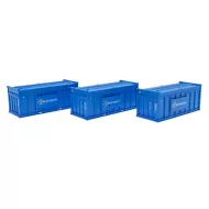 ACC2256GYPB Pack of 3 Gypsum 20' Containers - Blue Containers
