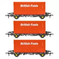 ACC2068-BFL-H PFA Container Wagon 'British Fuels' Pack H