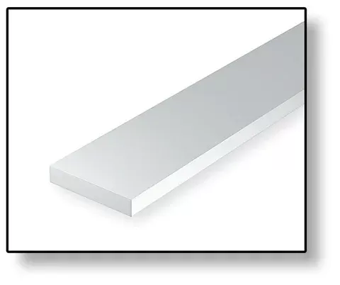 Evergreen Opaque White Polystyrene Dimensional Strip HO Scale