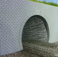 Dark Grey Double Tunnel Portal (OO Gauge)