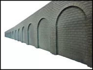 Rustic Grey Inclined Arches High Right (N Gauge)