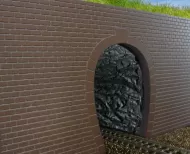 Sandstone/Red Brick Single Tunnel Portal (N Gauge)