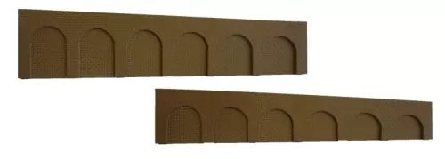 501032 Sandstone/Red Brick Inclined Arches High Left (OO Gauge)